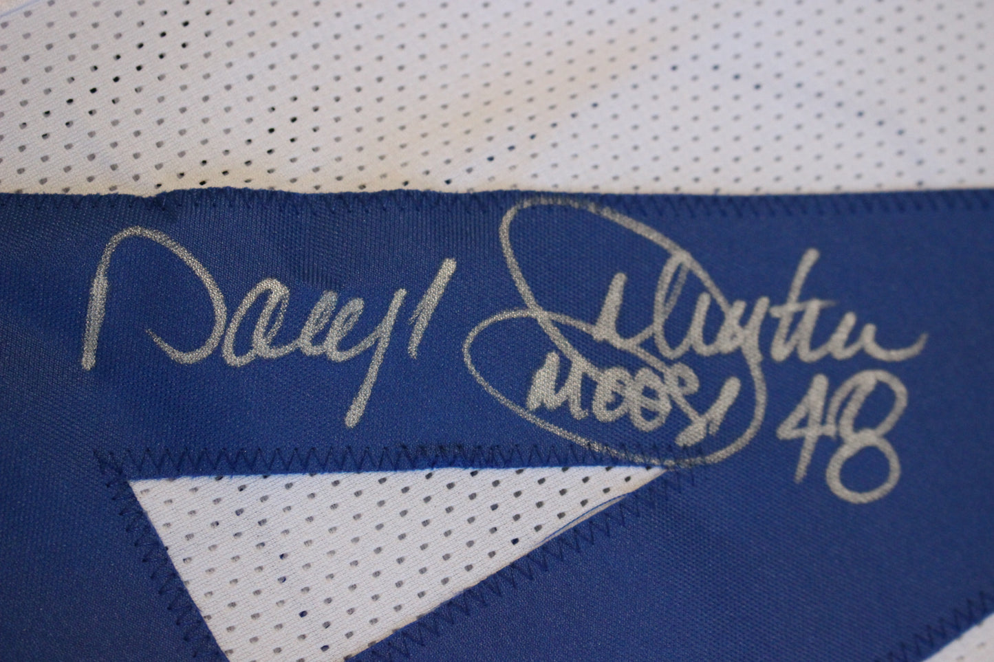 DARYL JOHNSTON DALLAS COWBOYS SIGNED HOME FOOTBALL JERSEY M BAS COA