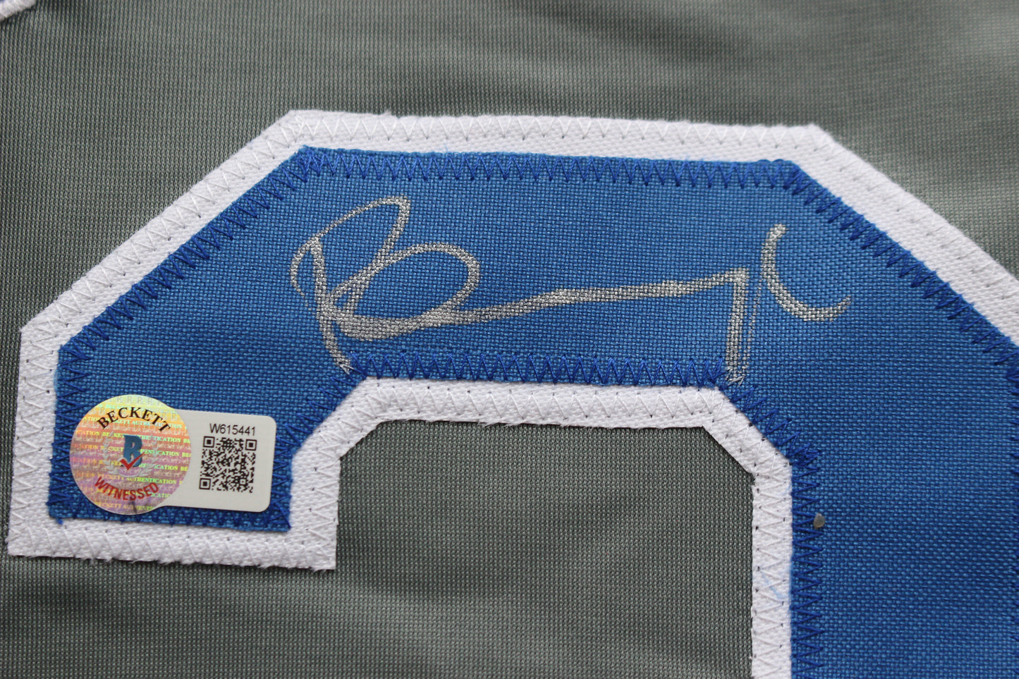 PETE INCAVIGLIA RANGERS GRAY #29 "INKY" "GO RANGERS !"