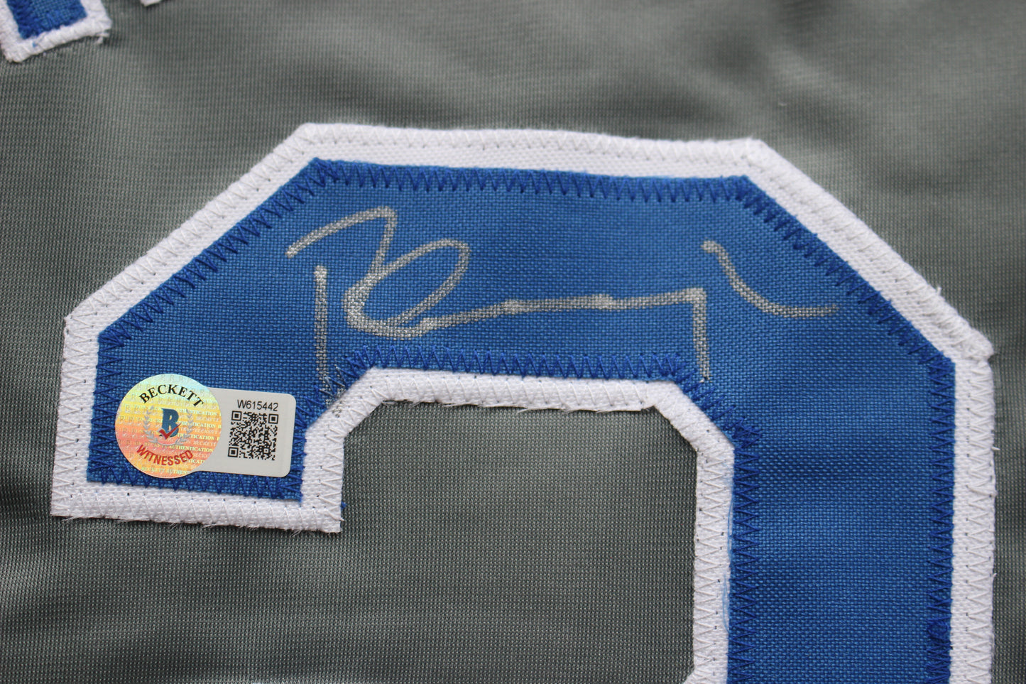 PETE INCAVIGLIA RANGERS GRAY #29 "INKY" "GO RANGERS !"