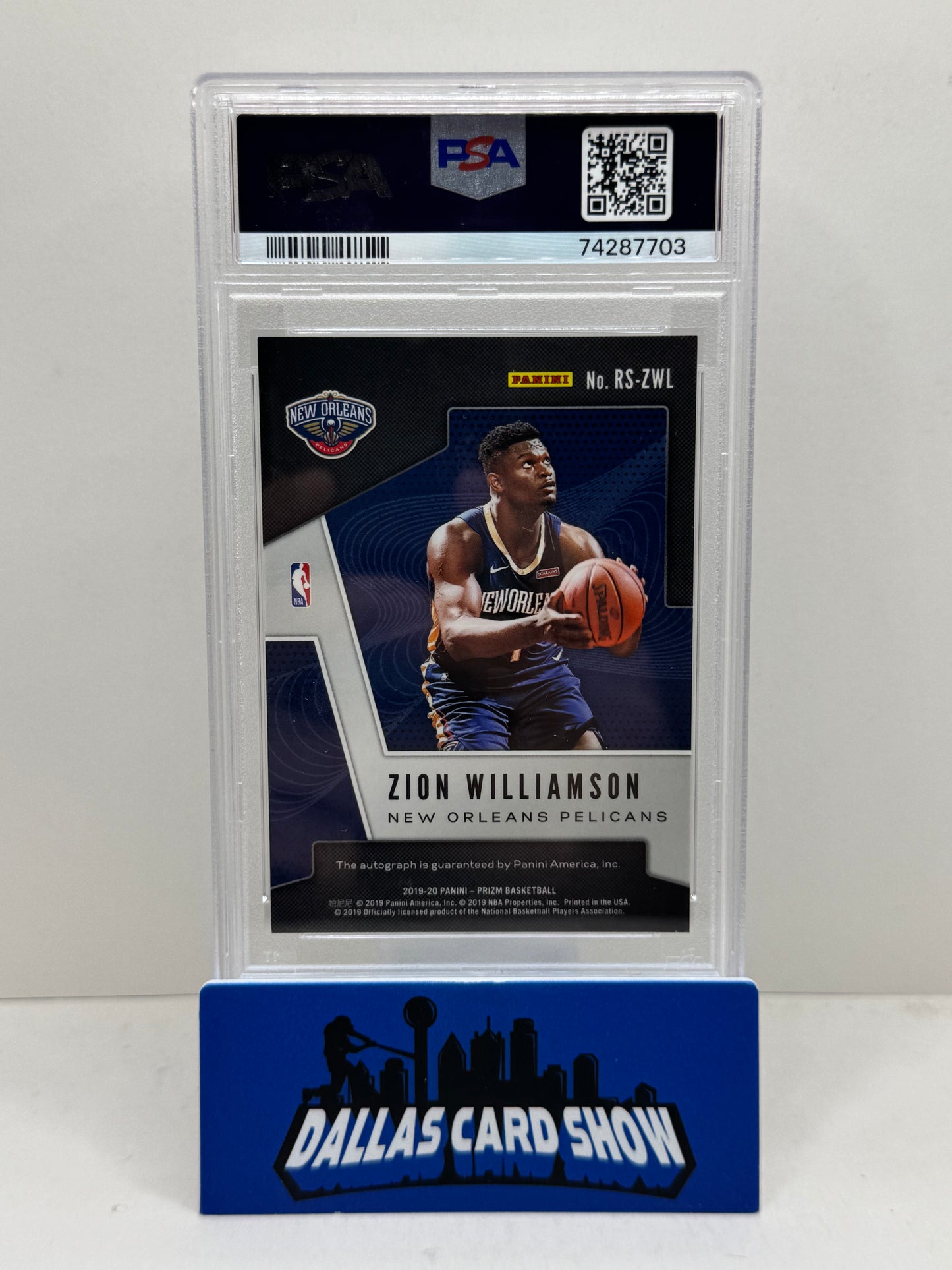 2019 Panini Prizm #ZWL Zion Williamson Rookie Signatures PSA 9
