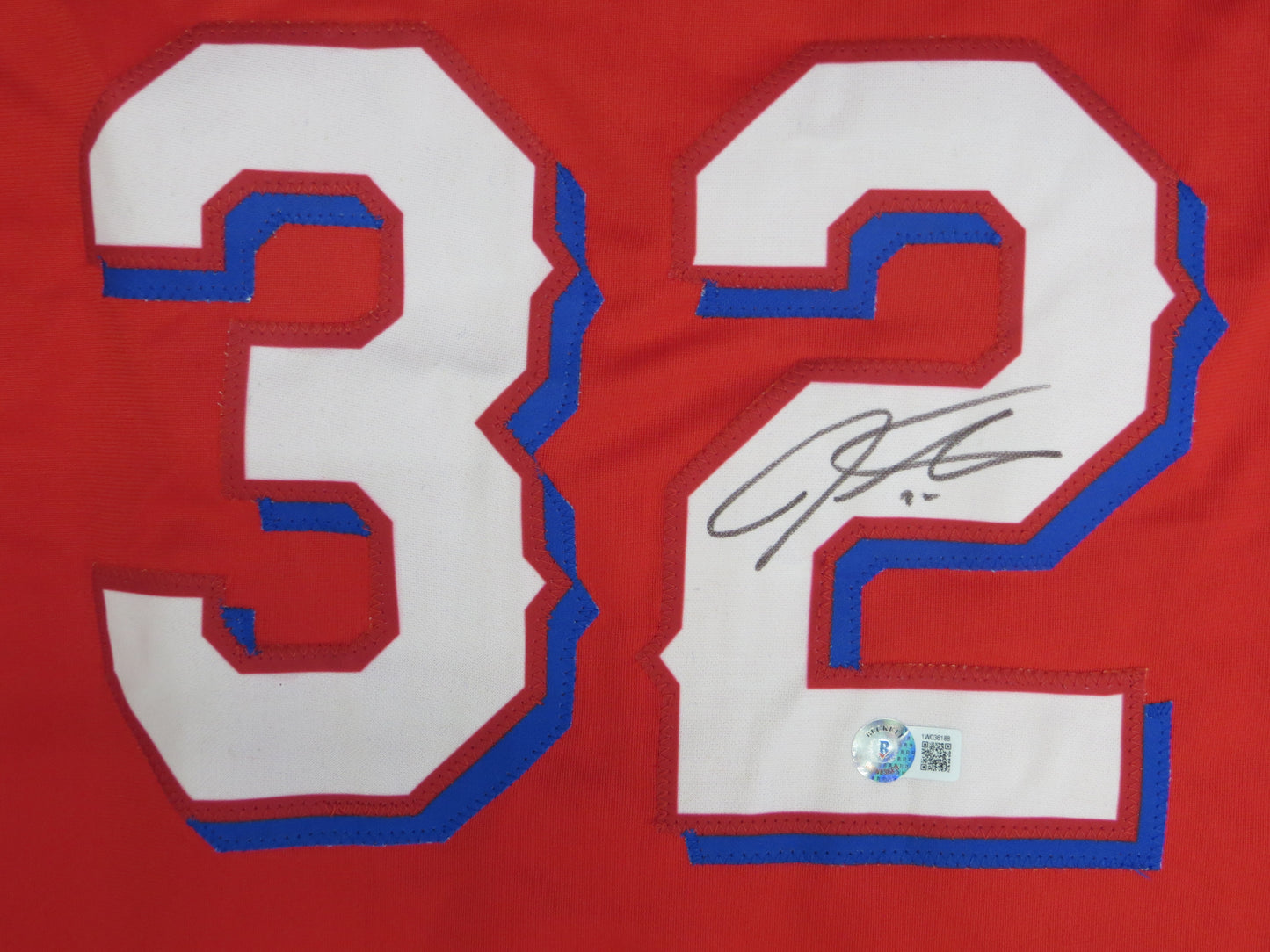 JOSH HAMILTON TEXAS RANGERS SIGNED RED JERSEY size 2XL BAS COA
