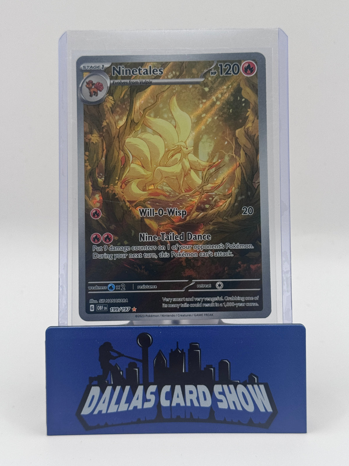 2023 Pokemon - Ninetales (Illustration Rare) - 199/197 Obsidian Flames NM
