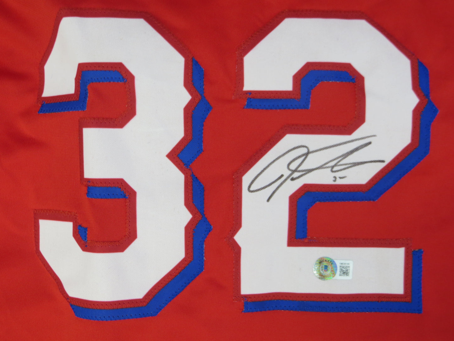JOSH HAMILTON TEXAS RANGERS SIGNED RED JERSEY size 2XL BAS COA