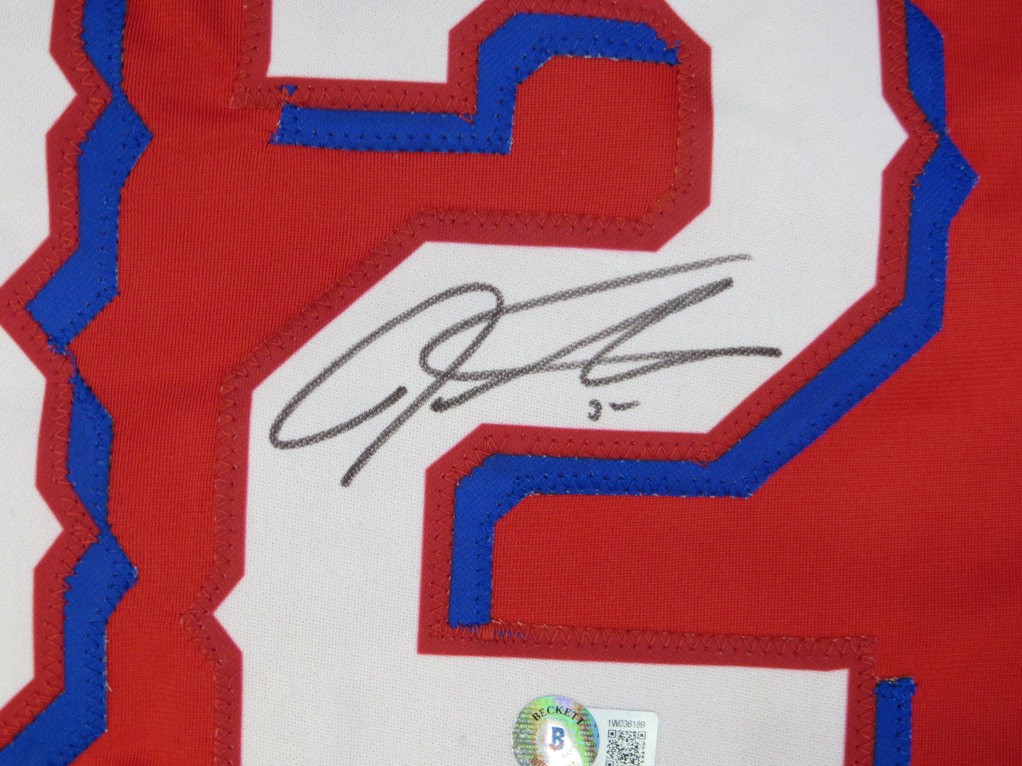 JOSH HAMILTON TEXAS RANGERS SIGNED RED JERSEY size 2XL BAS COA