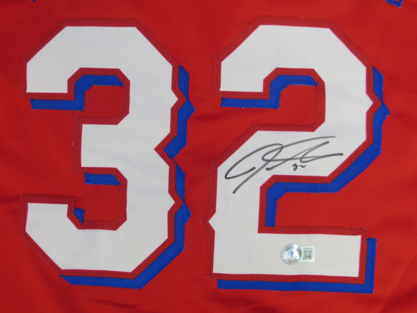 JOSH HAMILTON TEXAS RANGERS SIGNED RED JERSEY size 2XL BAS COA