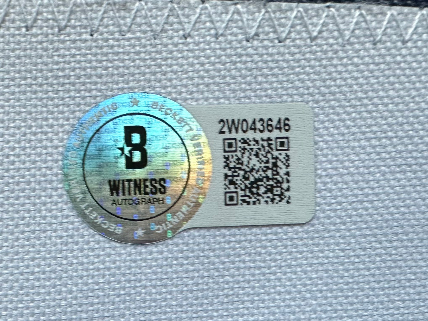 EUGENE LOCKHART DALLAS COWBOYS SIGNED BLUE JERSEY w/MULTI INSCs M BAS