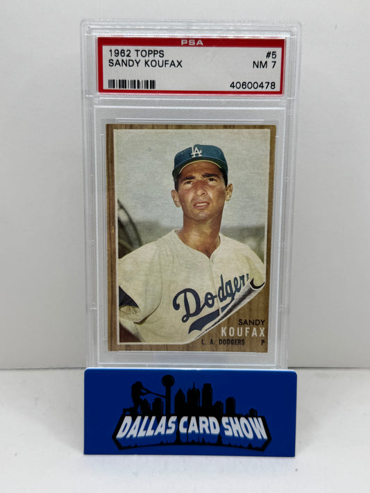 1962 Topps #5 Sandy Koufax PSA 7