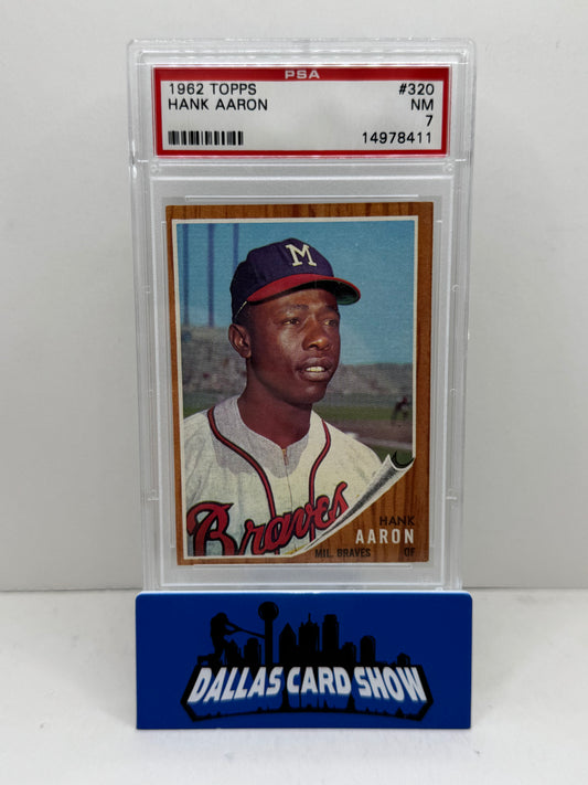 1962 Topps #320 Hank Aaron PSA 7