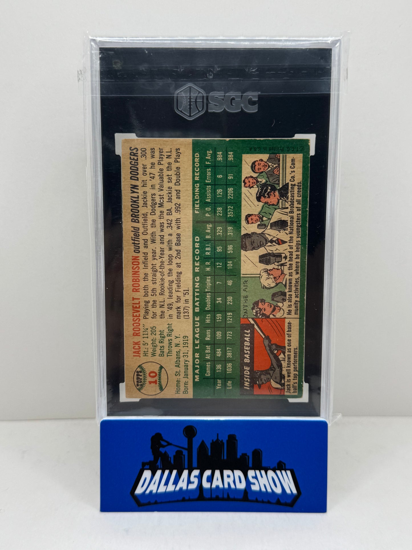 1954 Topps #10 Jackie Robinson SGC 4