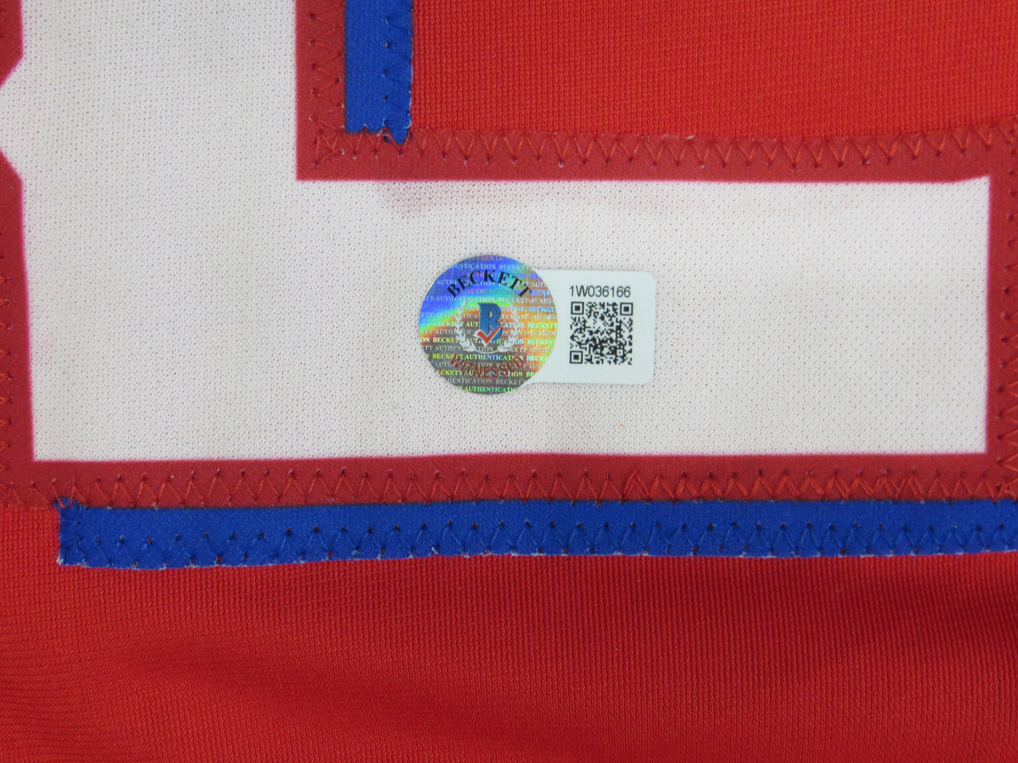 JOSH HAMILTON TEXAS RANGERS SIGNED RED JERSEY size L BAS COA