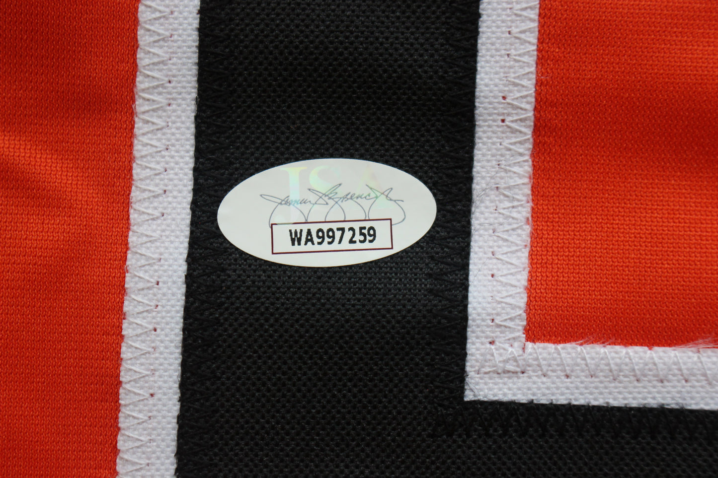 PETE INCAVIGLIA OSU ORANGE #29 "0.915 slugging" + 2INSC  JSA