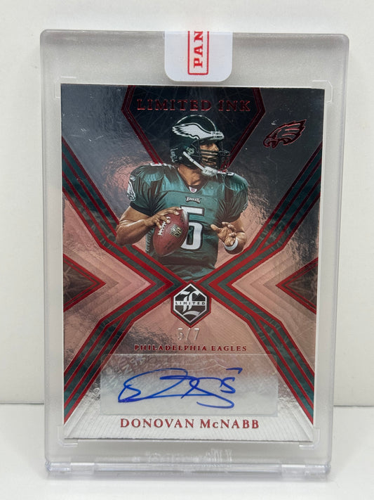 2022 Limited Donovan McNabb Autograph Jersey Match 5/7 #LI-DMC Eagles