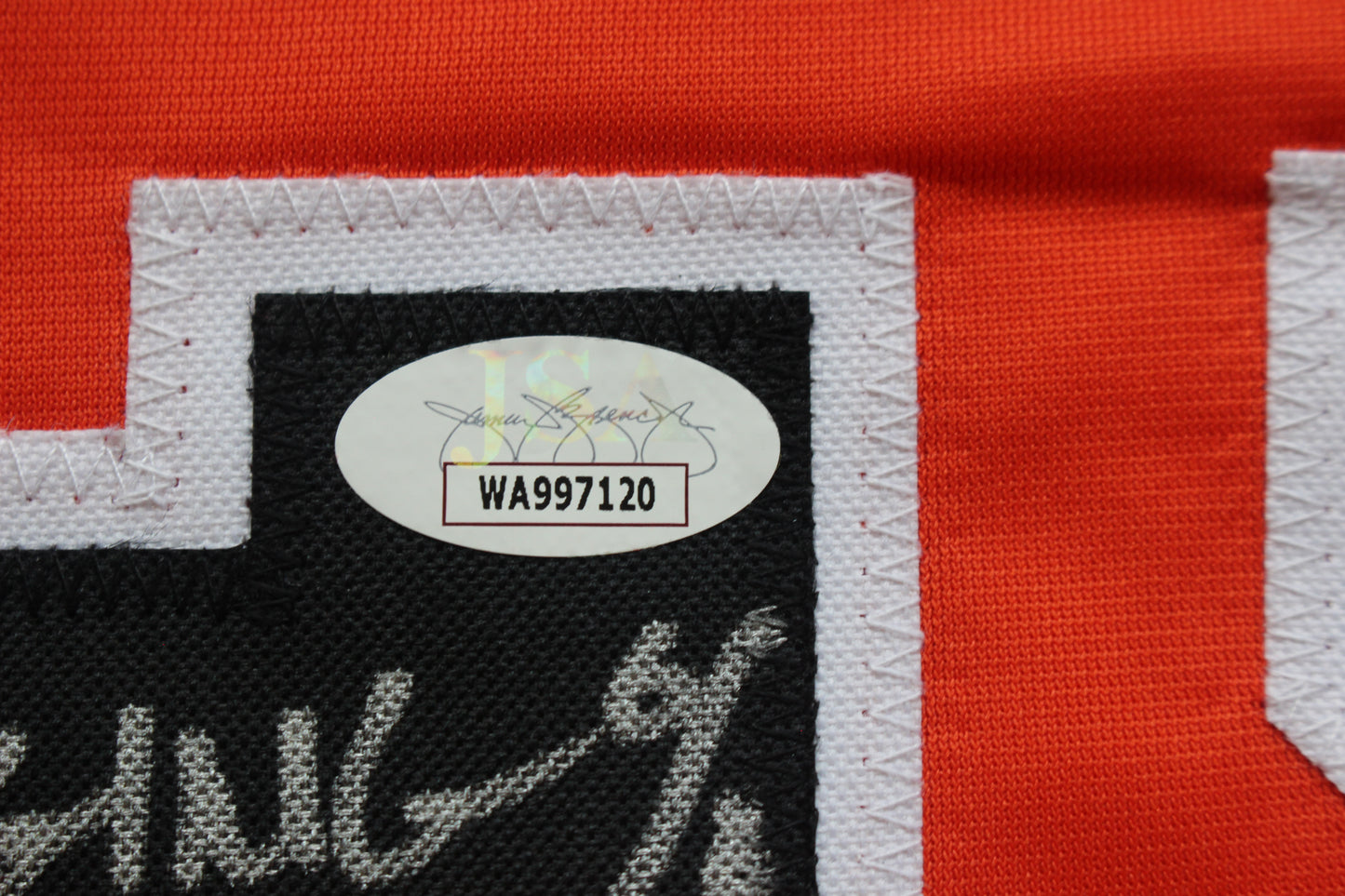 PETE INCAVIGLIA OSU ORANGE #29 "0.915 slugging" + 2INSC  JSA