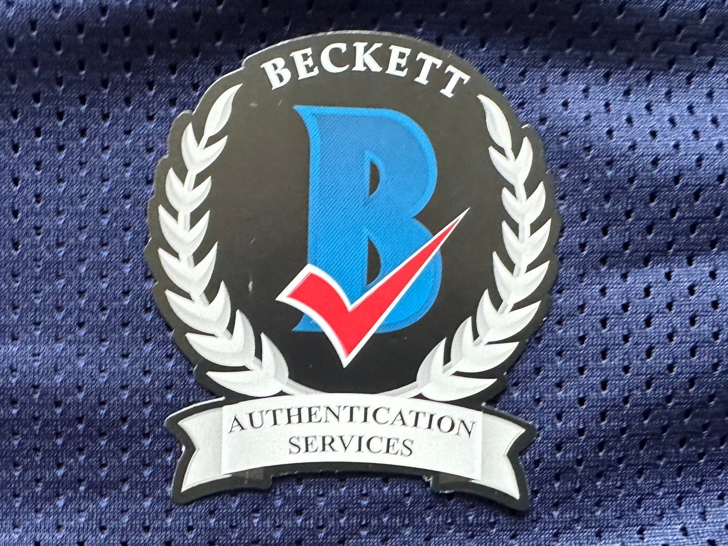 EUGENE LOCKHART DALLAS COWBOYS SIGNED BLUE JERSEY w/MULTI INSCs M BAS