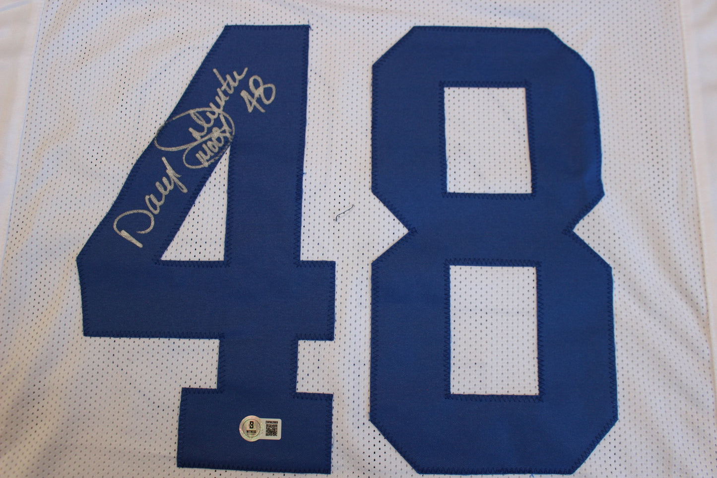 DARYL JOHNSTON DALLAS COWBOYS SIGNED HOME FOOTBALL JERSEY 2XL BAS COA