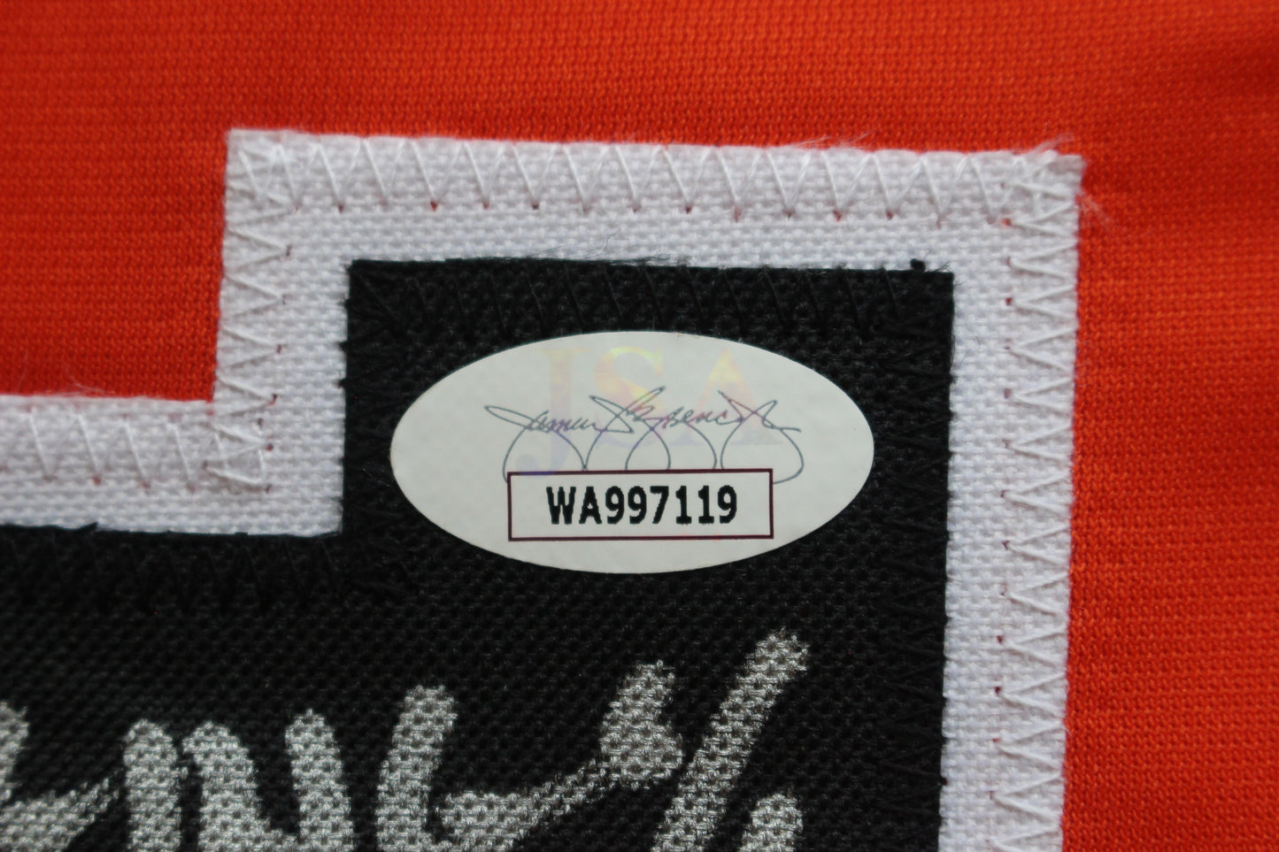 PETE INCAVIGLIA OSU ORANGE #29 "0.915 slugging" + 2INSC  JSA