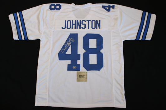DARYL JOHNSTON DALLAS COWBOYS SIGNED HOME FOOTBALL JERSEY 2XL BAS COA