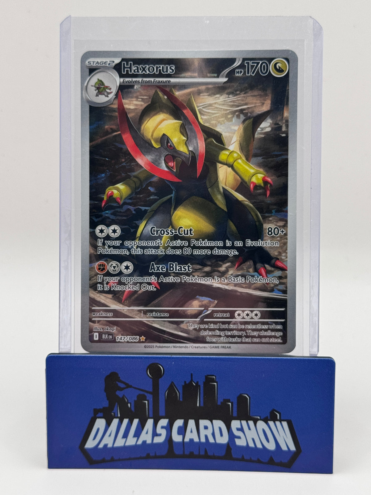 2025 Pokemon - Haxorus (Illustration Rare) - 147/086 Black Bolt NM