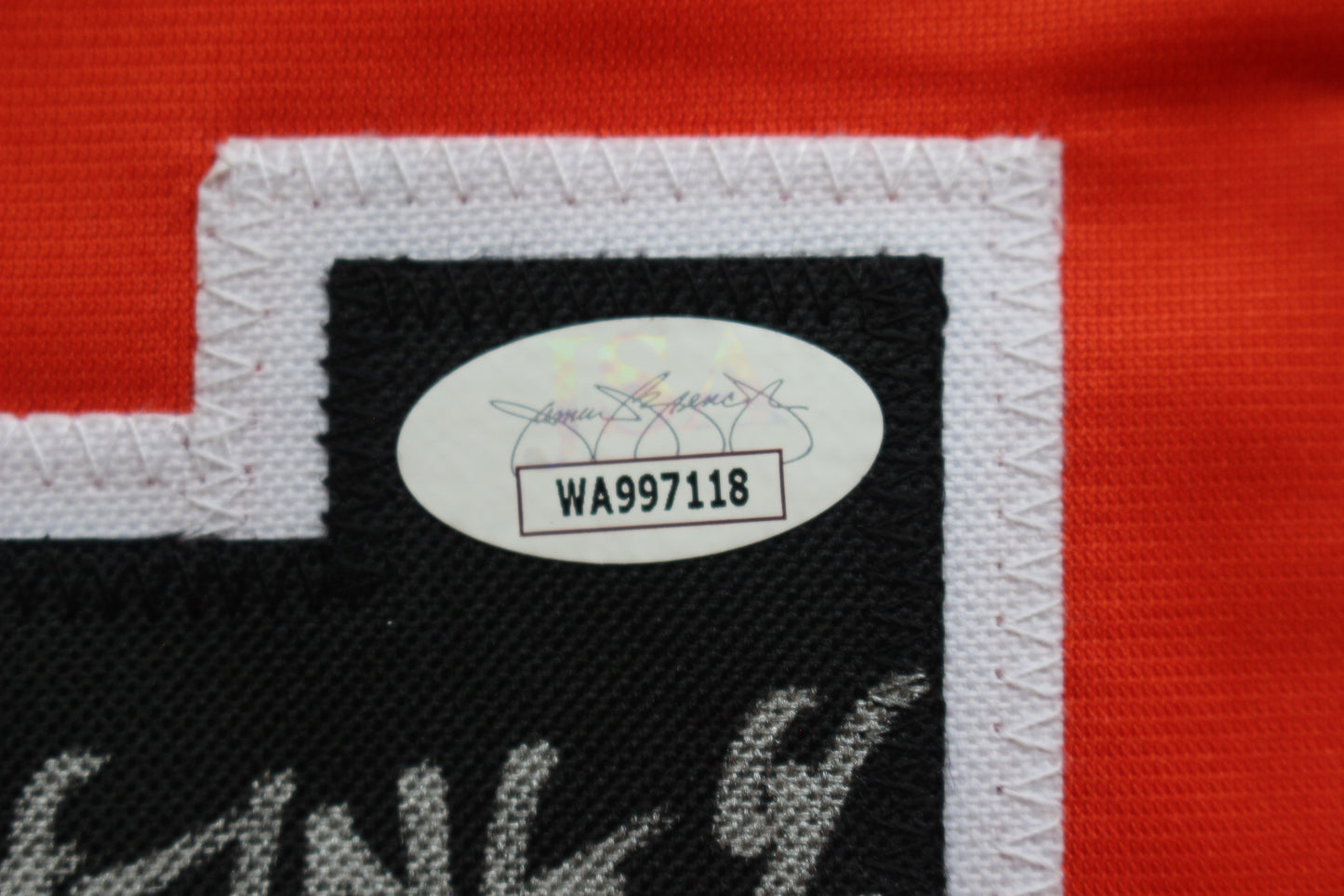 PETE INCAVIGLIA OSU ORANGE #29 "0.915 slugging" + 2INSC  JSA