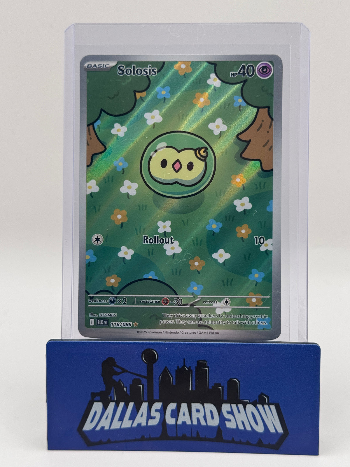 2025 Pokemon - Solosis (Illustration Rare) - 118/086 Black Bolt NM