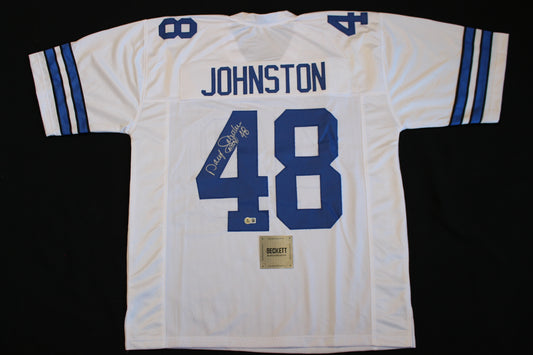 DARYL JOHNSTON DALLAS COWBOYS SIGNED HOME FOOTBALL JERSEY 2XL BAS COA