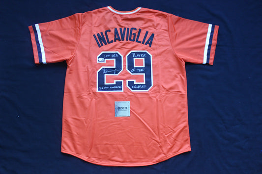 PETE INCAVIGLIA OSU ORANGE #29 "2x ALL AMERICAN" + 2INSC