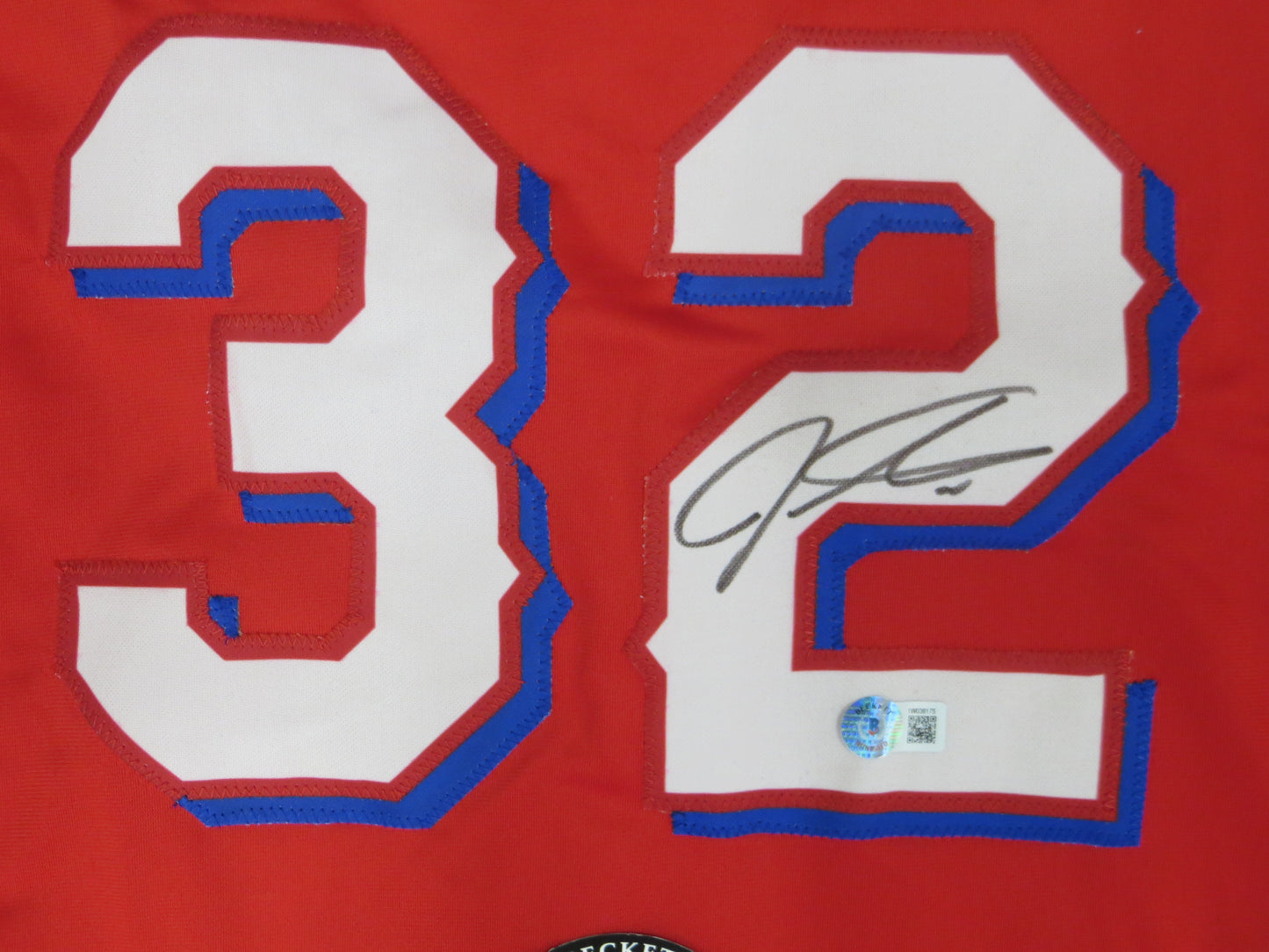 JOSH HAMILTON TEXAS RANGERS SIGNED RED JERSEY size M BAS COA