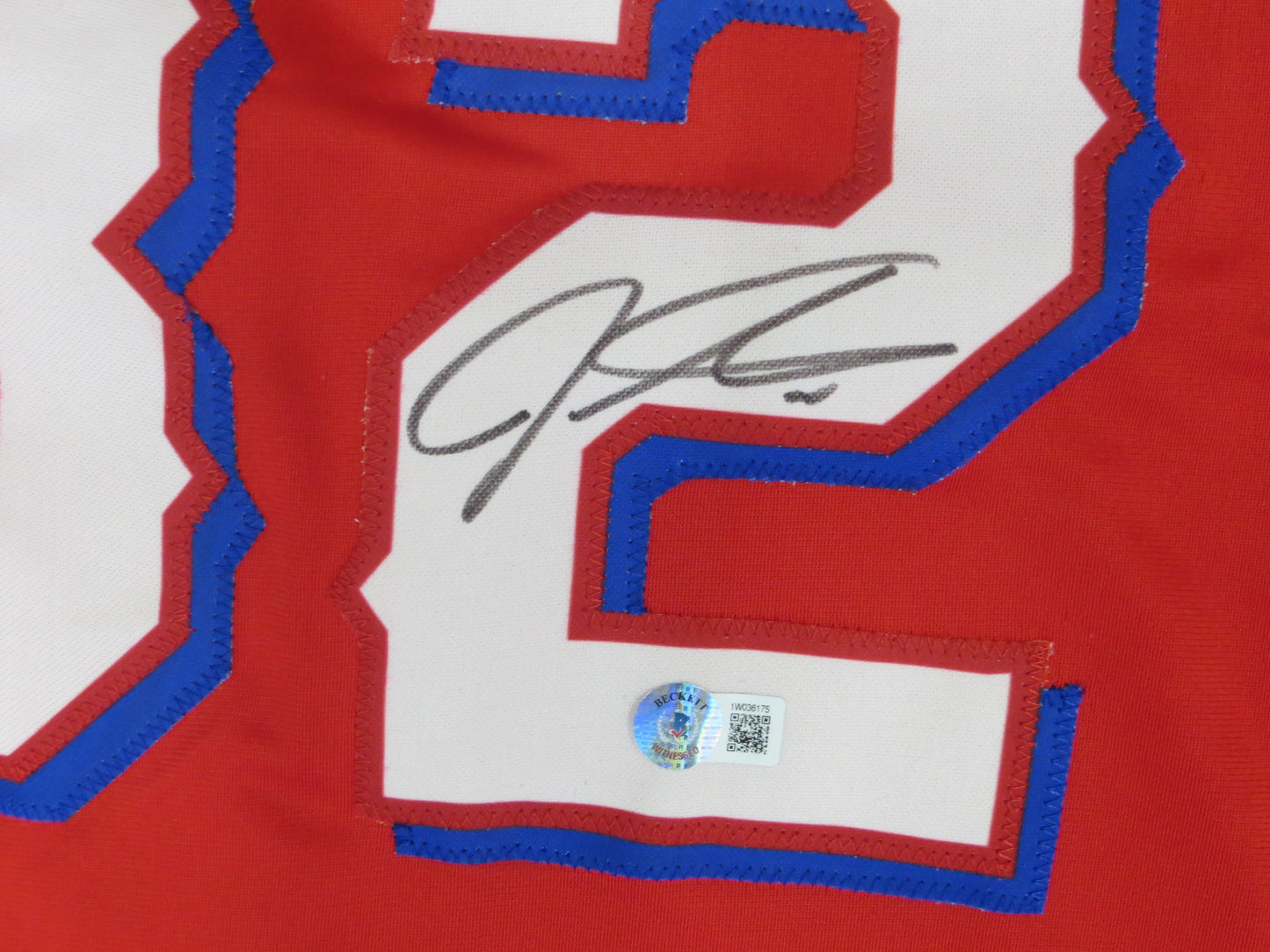 JOSH HAMILTON TEXAS RANGERS SIGNED RED JERSEY size M BAS COA