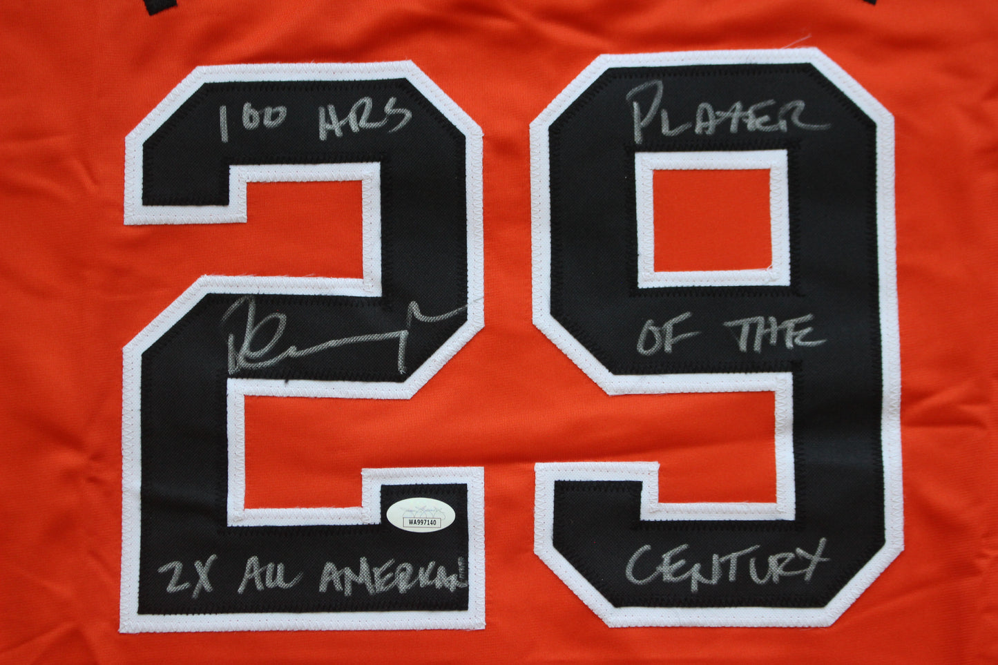 PETE INCAVIGLIA OSU ORANGE #29 "2x ALL AMERICAN" + 2INSC  JSA