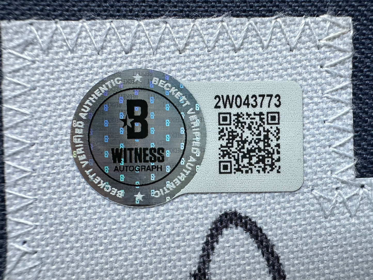 EUGENE LOCKHART DALLAS COWBOYS SIGNED BLUE JERSEY w/MULTI INSCs XL BAS