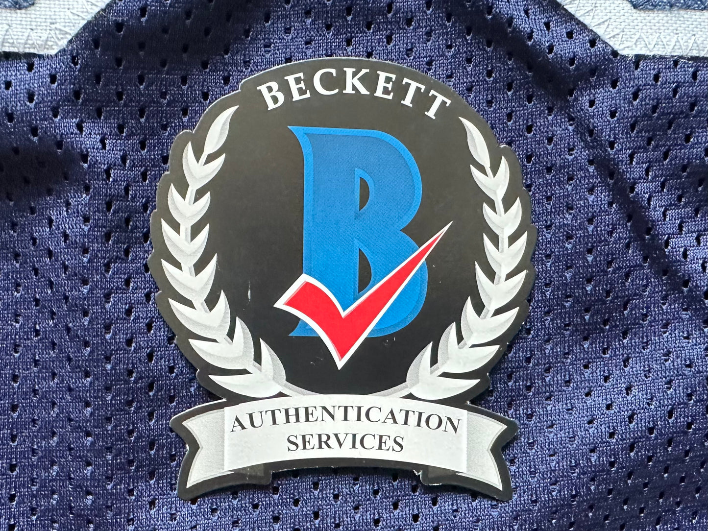 EUGENE LOCKHART DALLAS COWBOYS SIGNED BLUE JERSEY w/MULTI INSCs XL BAS