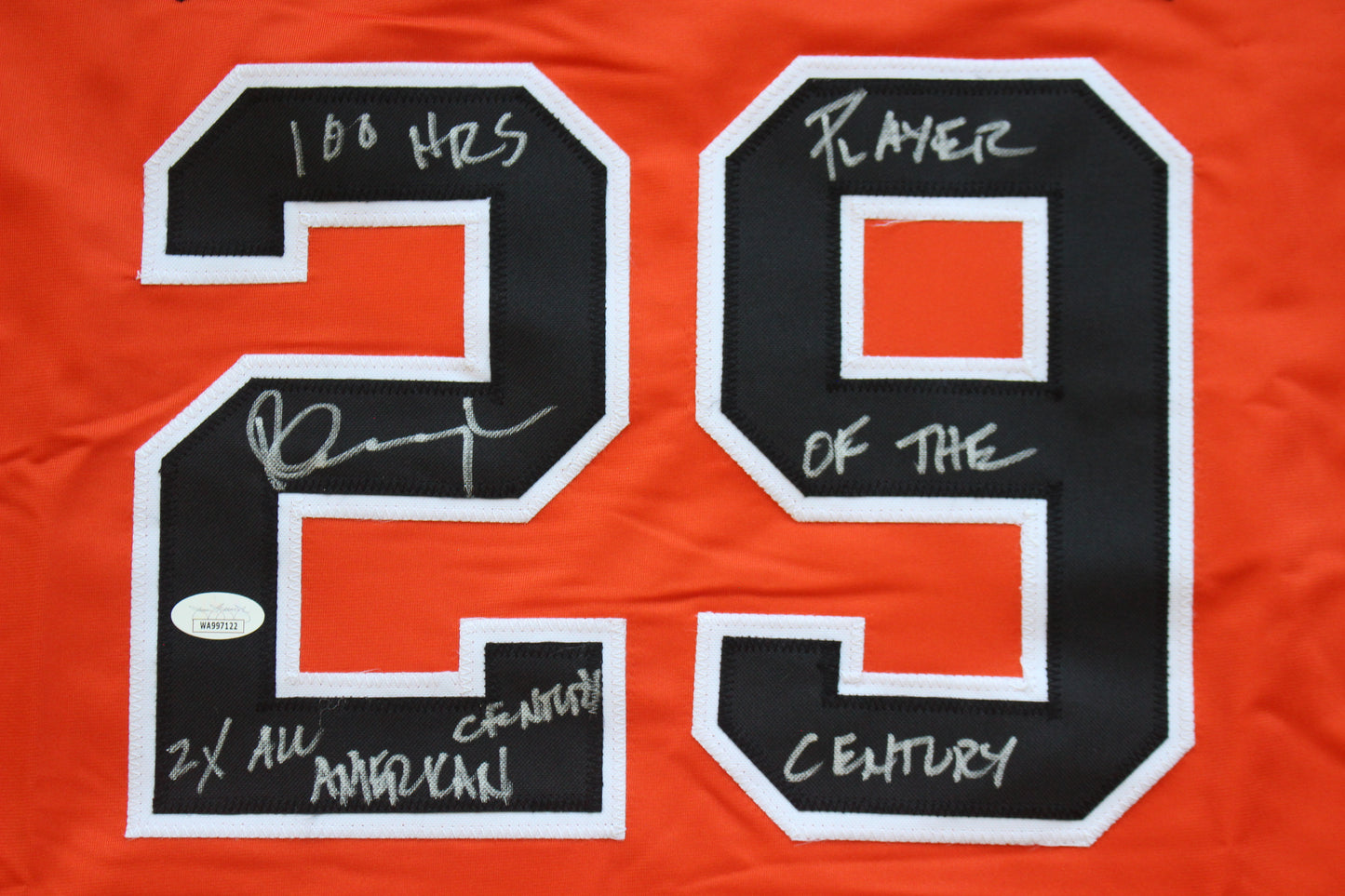 PETE INCAVIGLIA OSU ORANGE #29 "2x ALL AMERICAN" + 2INSC  JSA