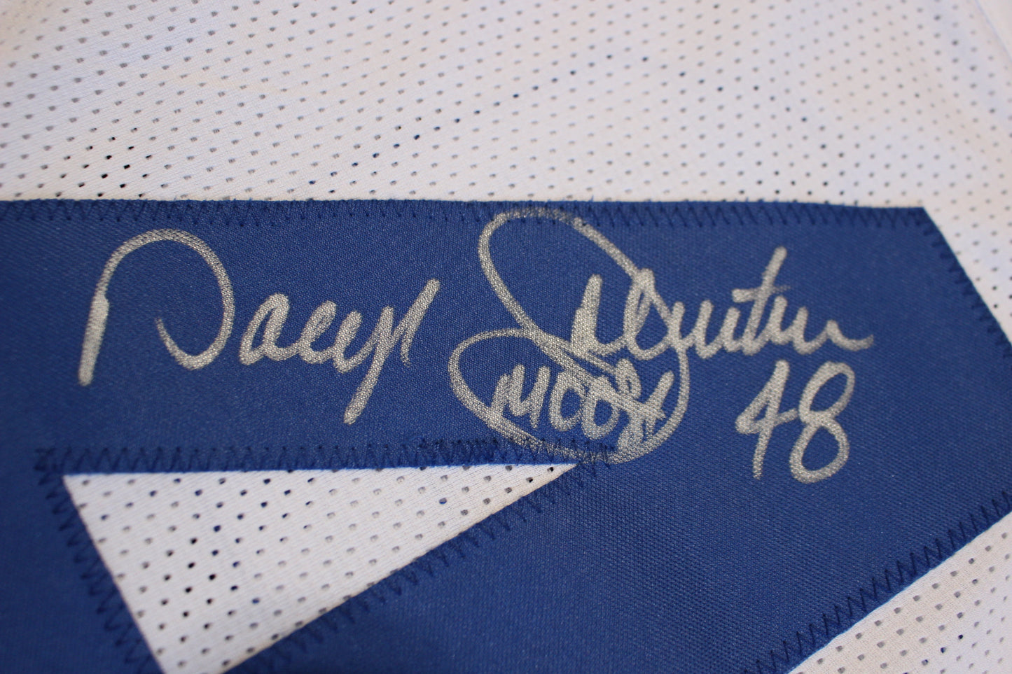 DARYL JOHNSTON DALLAS COWBOYS SIGNED HOME FOOTBALL JERSEY XL BAS COA