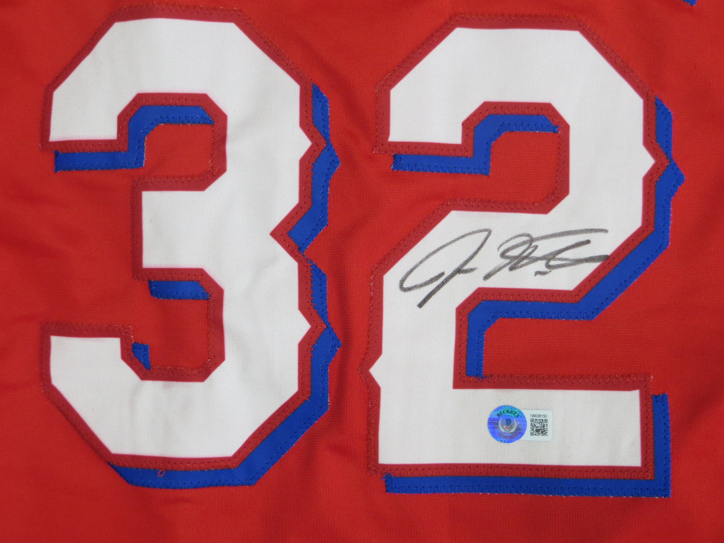 JOSH HAMILTON TEXAS RANGERS SIGNED RED JERSEY size XL BAS COA