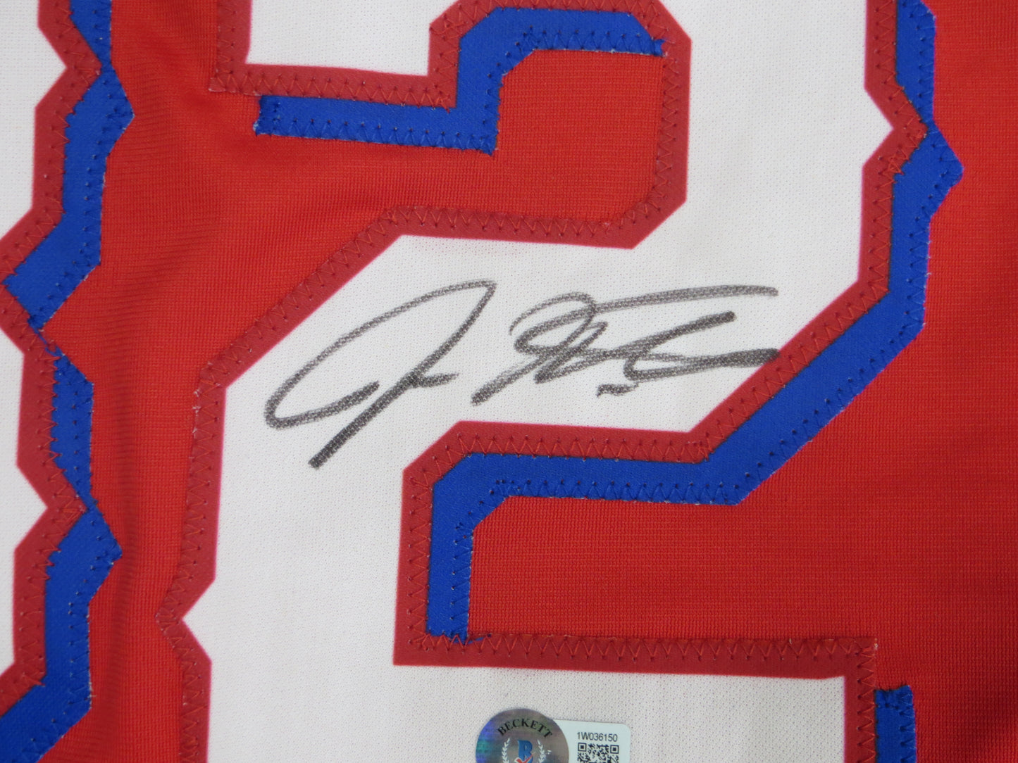 JOSH HAMILTON TEXAS RANGERS SIGNED RED JERSEY size XL BAS COA