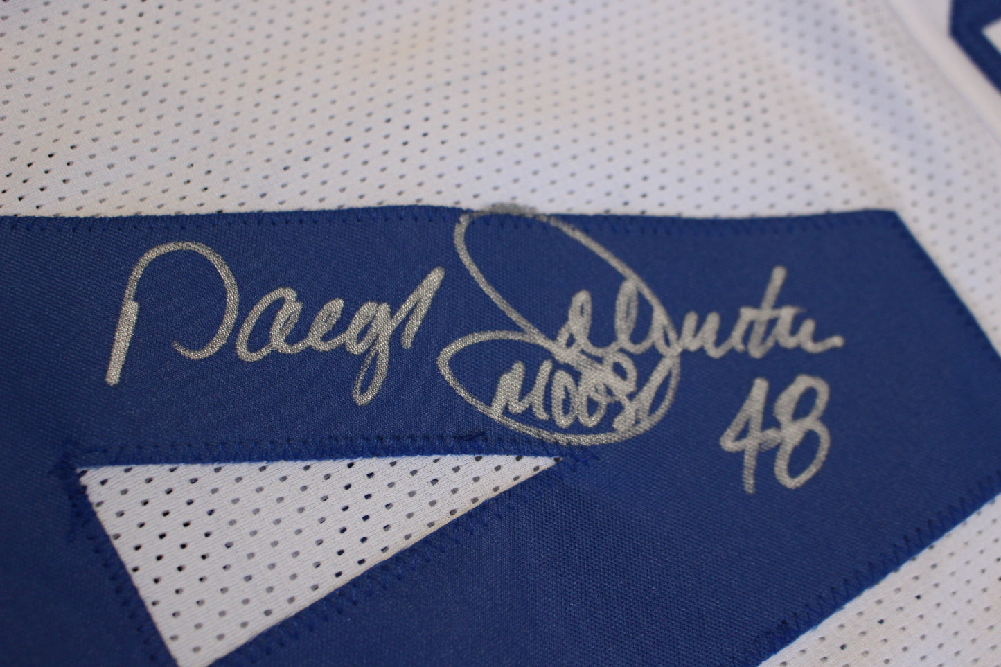 DARYL JOHNSTON DALLAS COWBOYS SIGNED HOME FOOTBALL JERSEY XL BAS COA