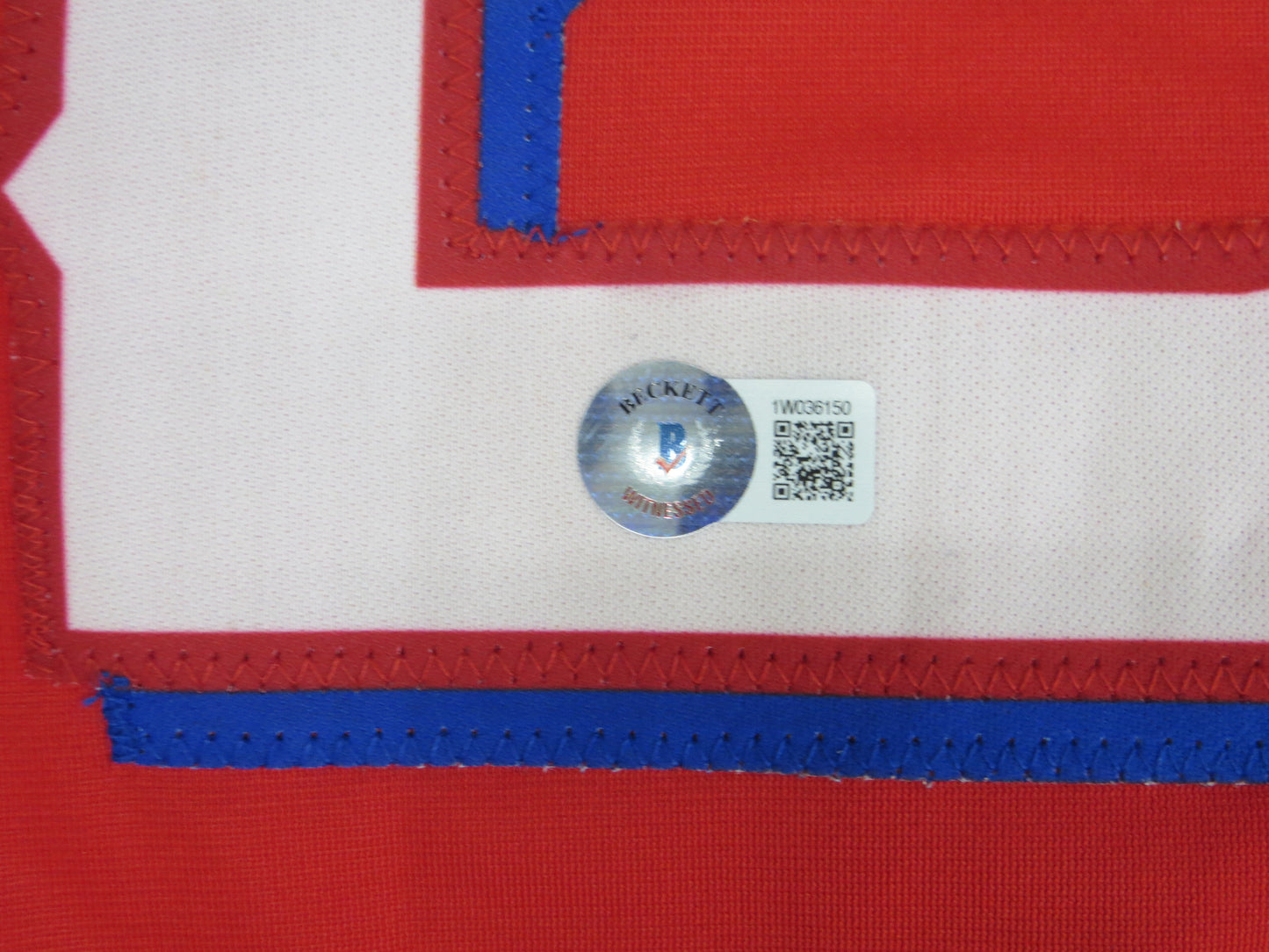 JOSH HAMILTON TEXAS RANGERS SIGNED RED JERSEY size XL BAS COA