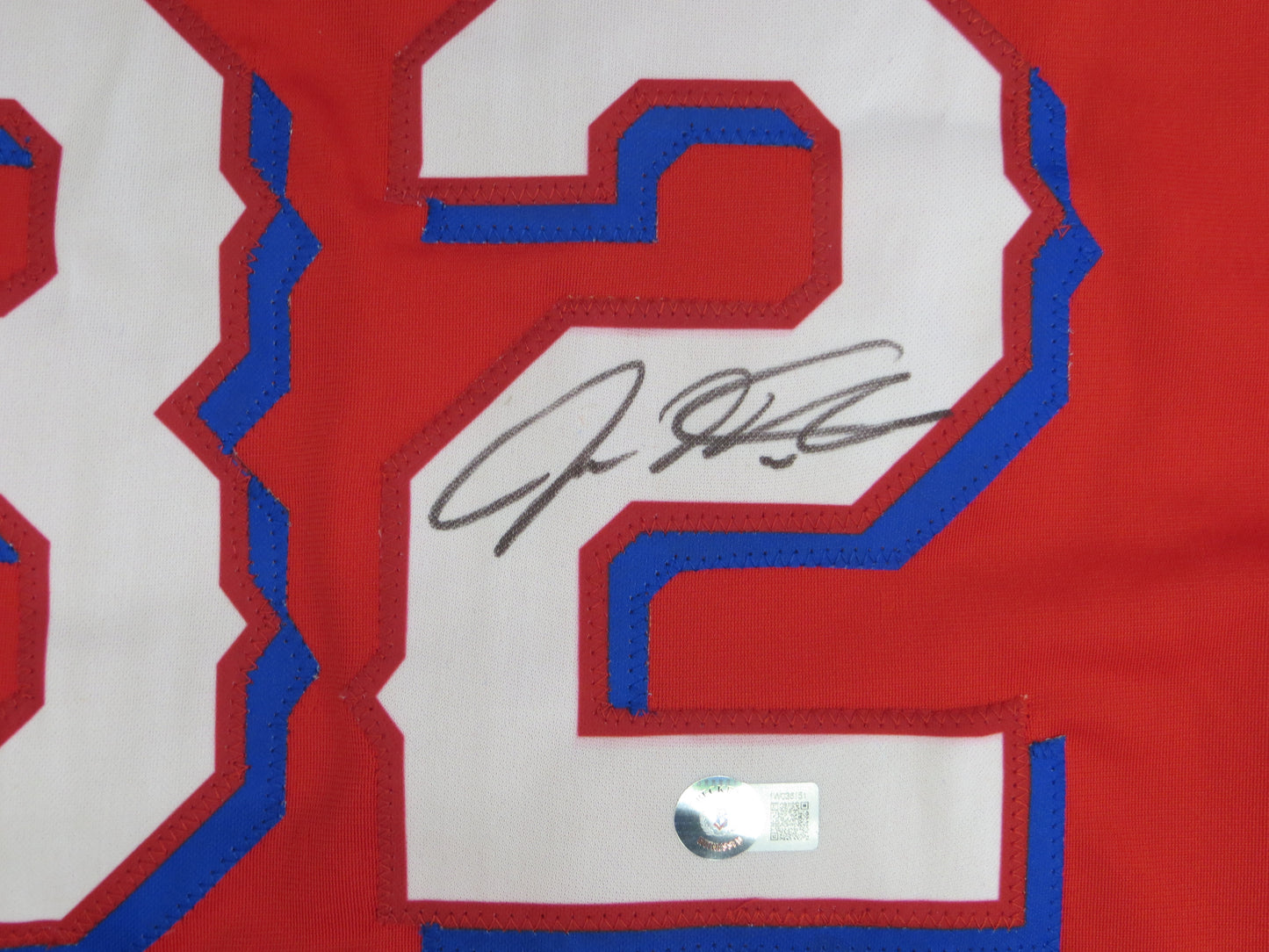 JOSH HAMILTON TEXAS RANGERS SIGNED RED JERSEY size XL BAS COA