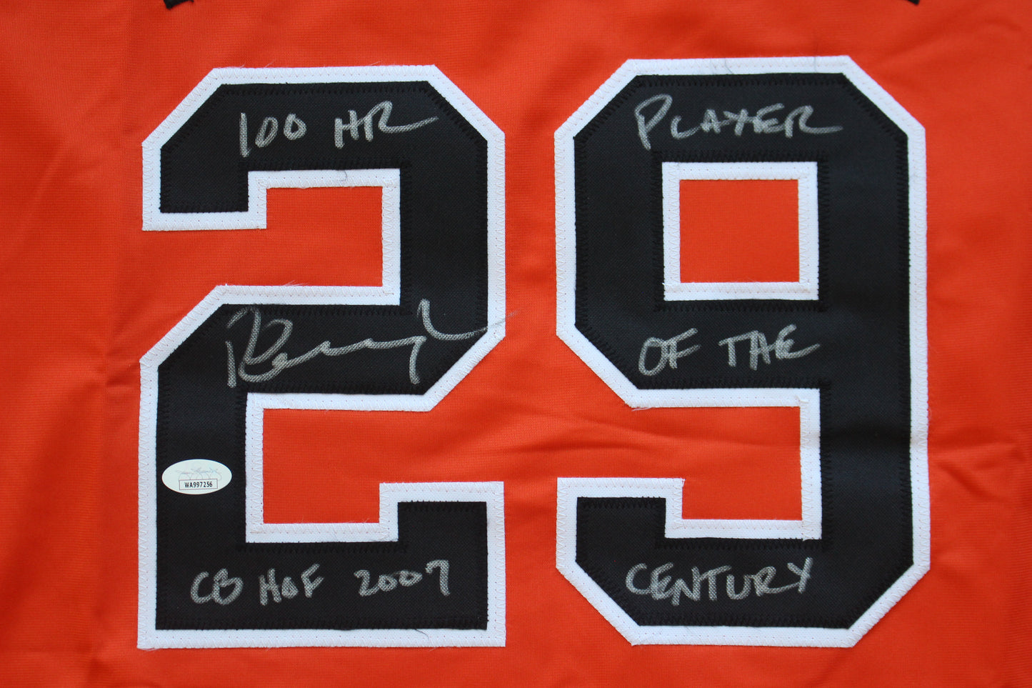 PETE INCAVIGLIA OSU ORANGE #29 "CB HOF 2007" + 2INSC JSA