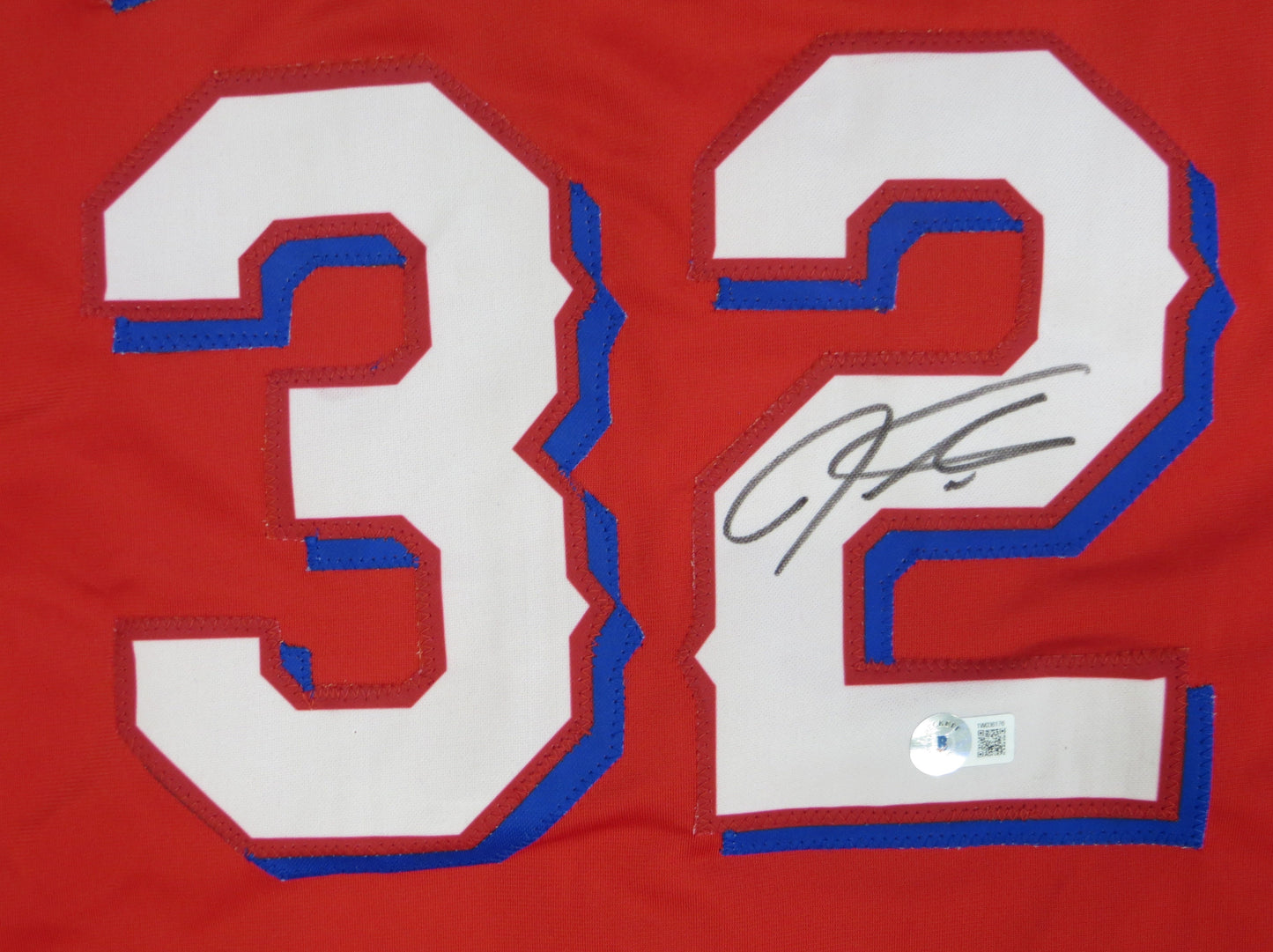 JOSH HAMILTON TEXAS RANGERS SIGNED RED JERSEY size XL BAS COA