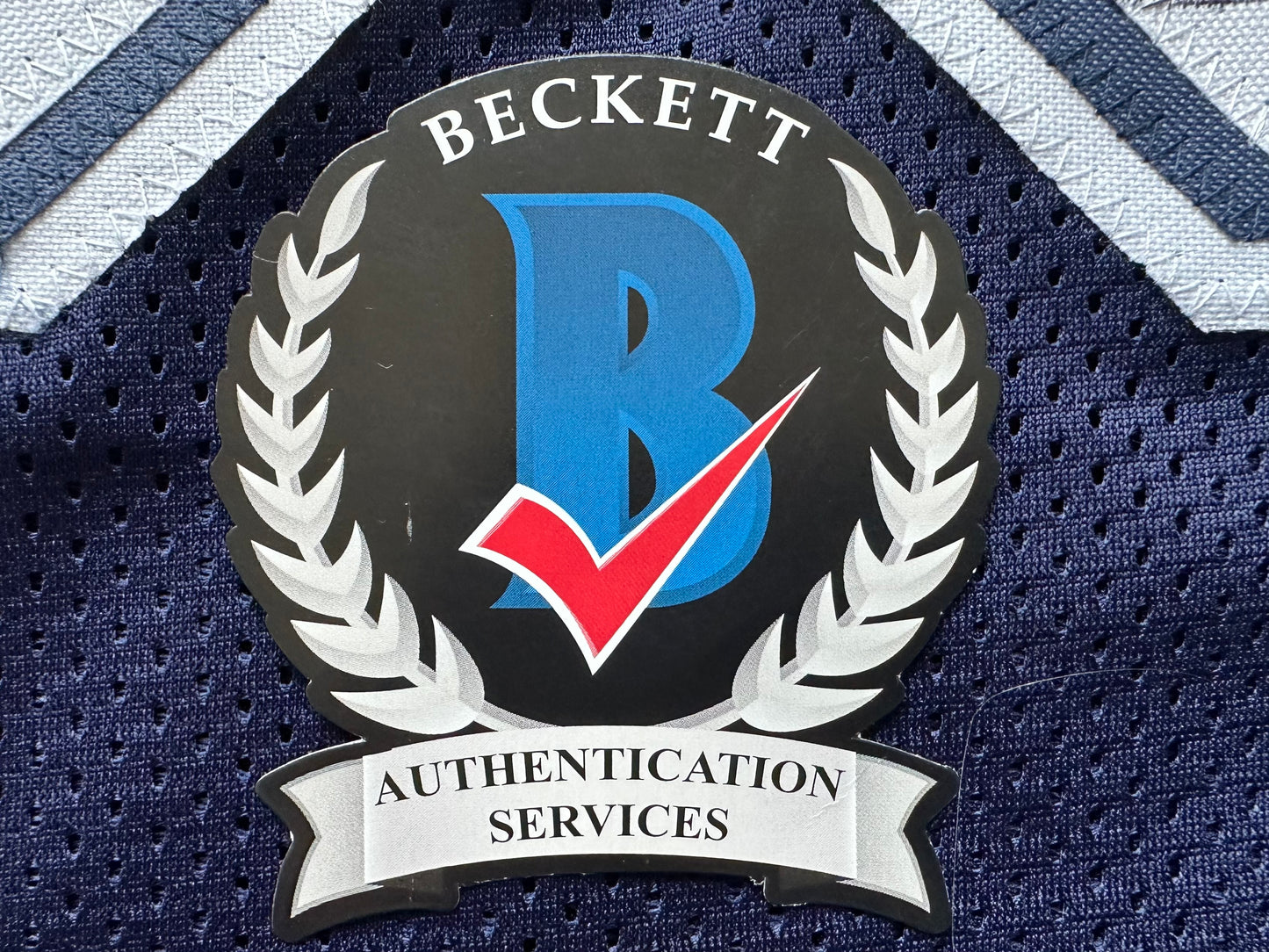 EUGENE LOCKHART DALLAS COWBOYS SIGNED BLUE JERSEY w/MULTI INSCs XL BAS