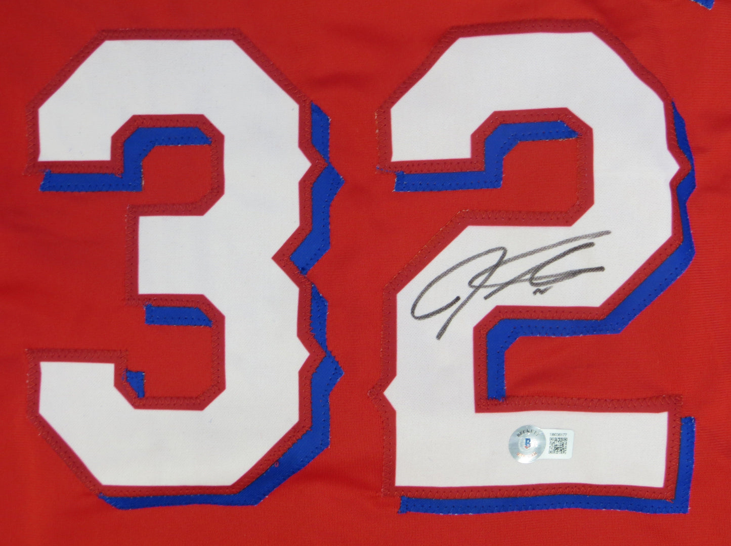 JOSH HAMILTON TEXAS RANGERS SIGNED RED JERSEY size XL BAS COA