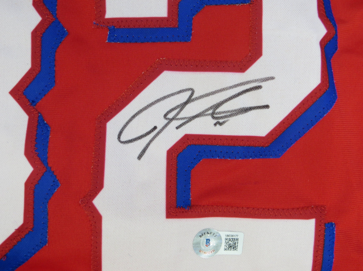 JOSH HAMILTON TEXAS RANGERS SIGNED RED JERSEY size XL BAS COA