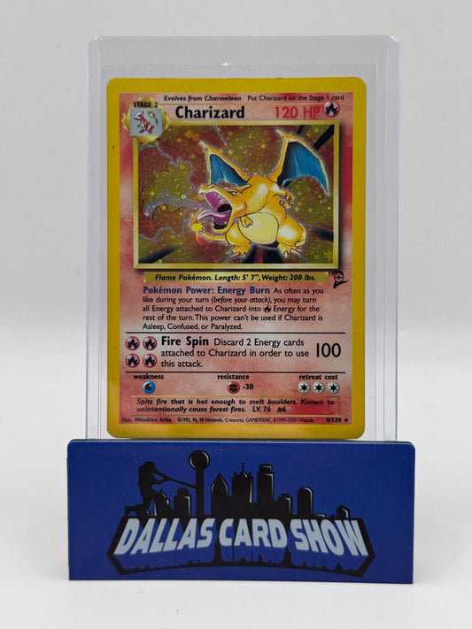 2000 Pokemon - Charizard (Holo) - 4/130 Base Set 2 MP