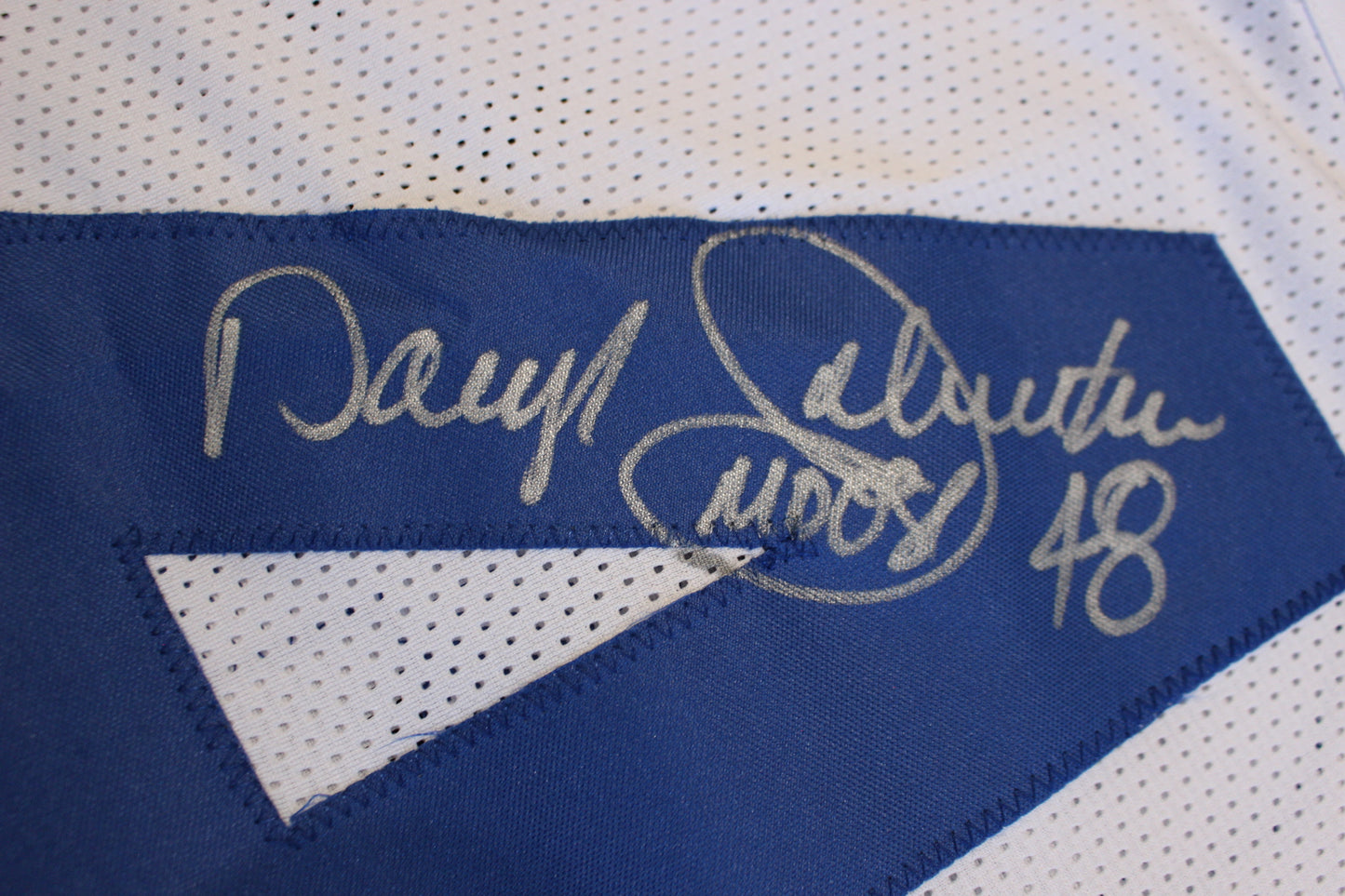 DARYL JOHNSTON DALLAS COWBOYS SIGNED HOME FOOTBALL JERSEY XL BAS COA