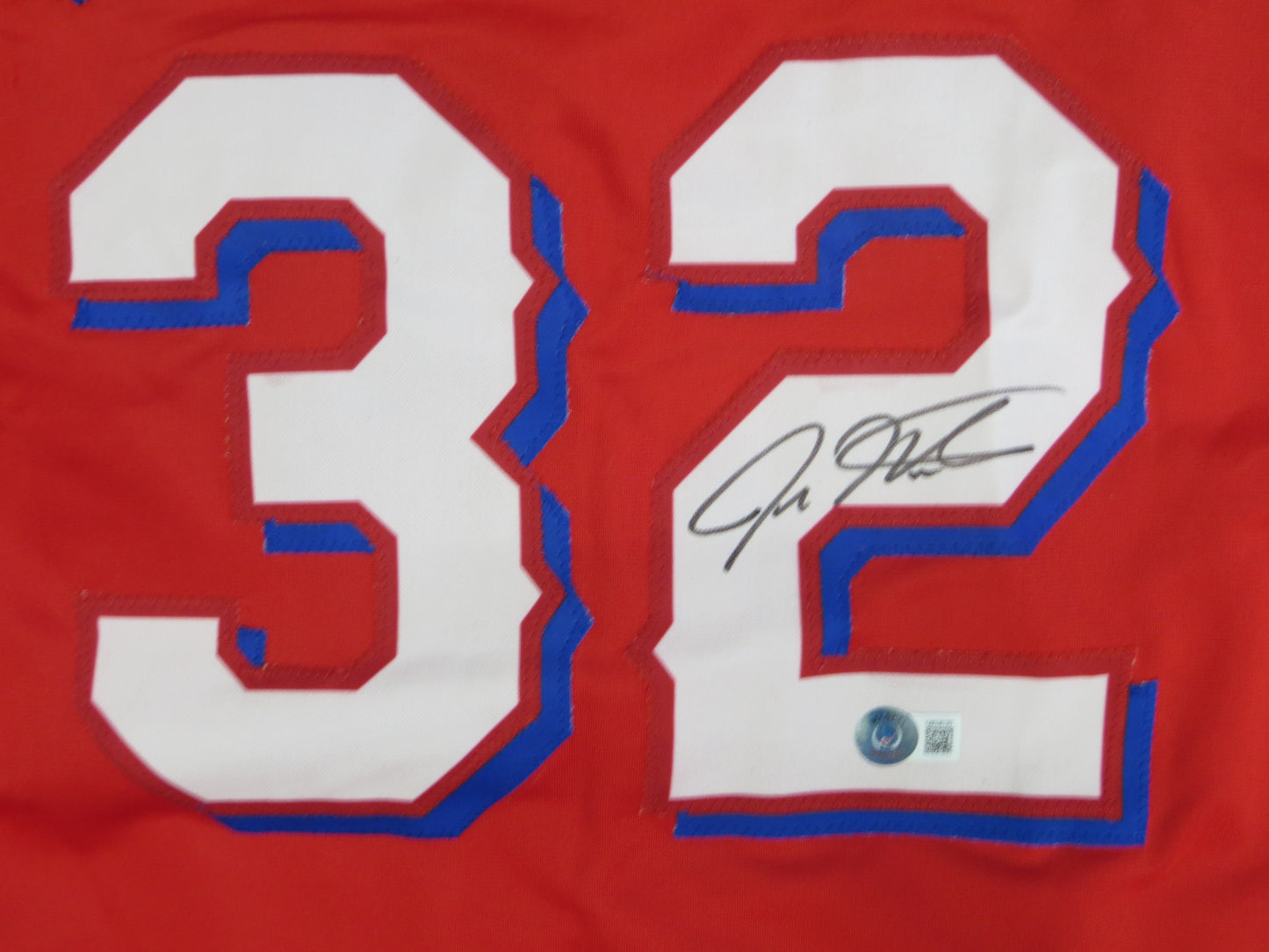 JOSH HAMILTON TEXAS RANGERS SIGNED RED JERSEY size XL BAS COA