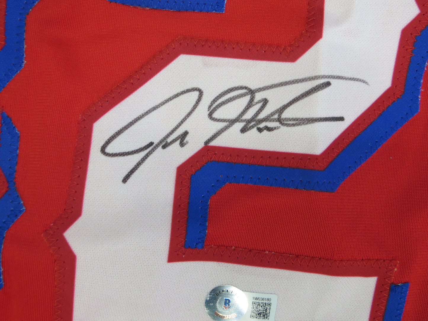 JOSH HAMILTON TEXAS RANGERS SIGNED RED JERSEY size XL BAS COA