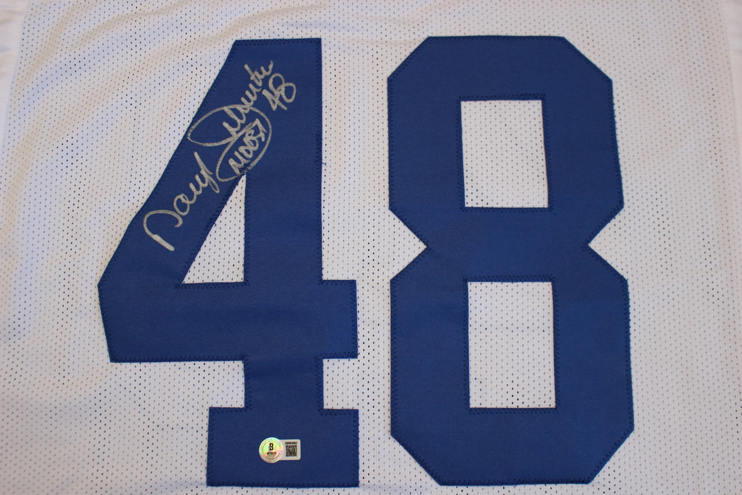 DARYL JOHNSTON DALLAS COWBOYS SIGNED HOME FOOTBALL JERSEY 3XL BAS COA