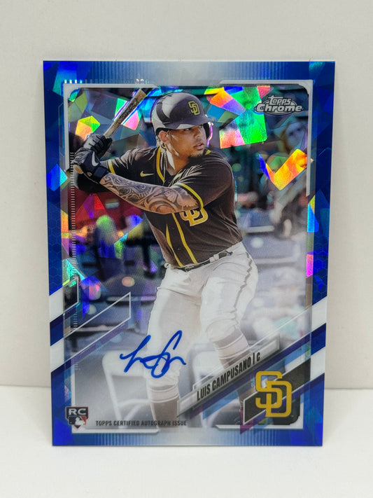 2021 Topps Chrome Luis Campusano Rookie #RA-LC Auto Cracked Ice Refractor