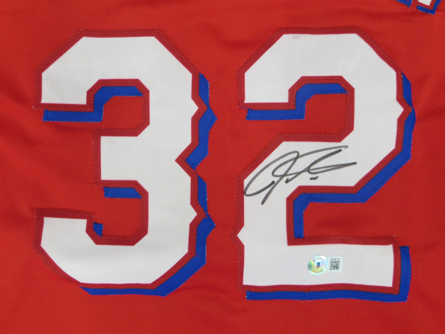 JOSH HAMILTON TEXAS RANGERS SIGNED RED JERSEY size XL BAS COA